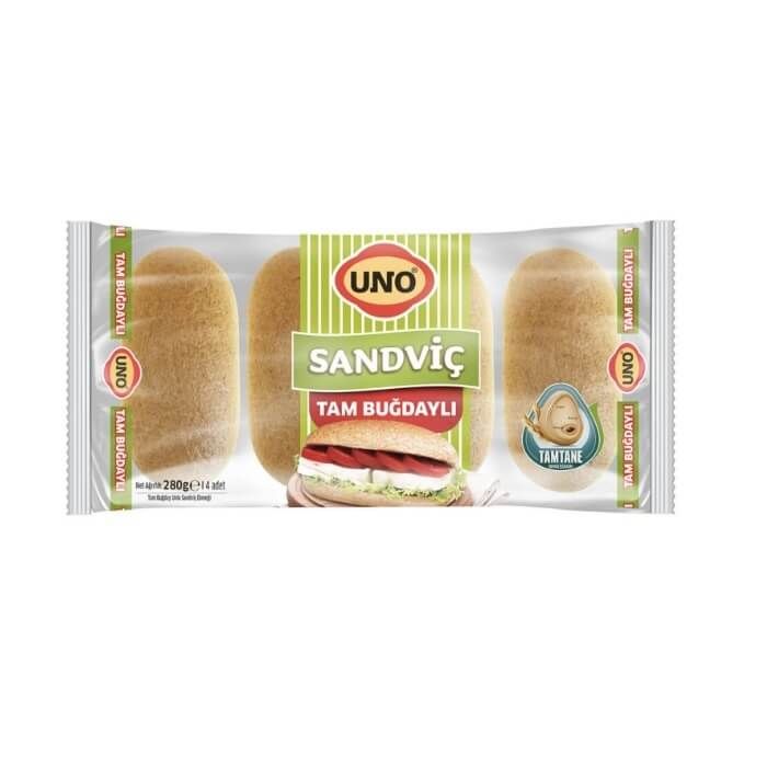 Uno Tam Buğdaylı Sandviç Ekmeği 280 Gr 4 Lü
