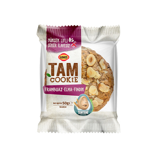 Uno Tam Cookie Frambuaz & Elma & Fındık (50 g)