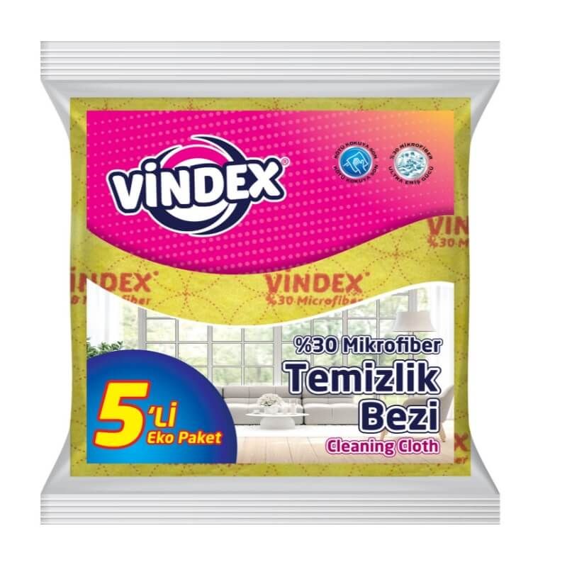 Vindex %30 Mikrofiber Temizlik Bezi 5 Adet