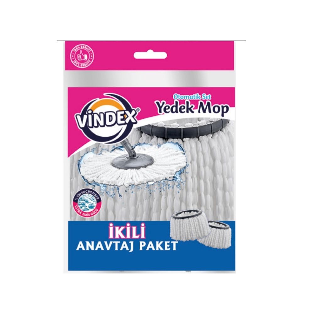 Vindex Otomatik Mikrofiber Yedek Mop 2 Adet