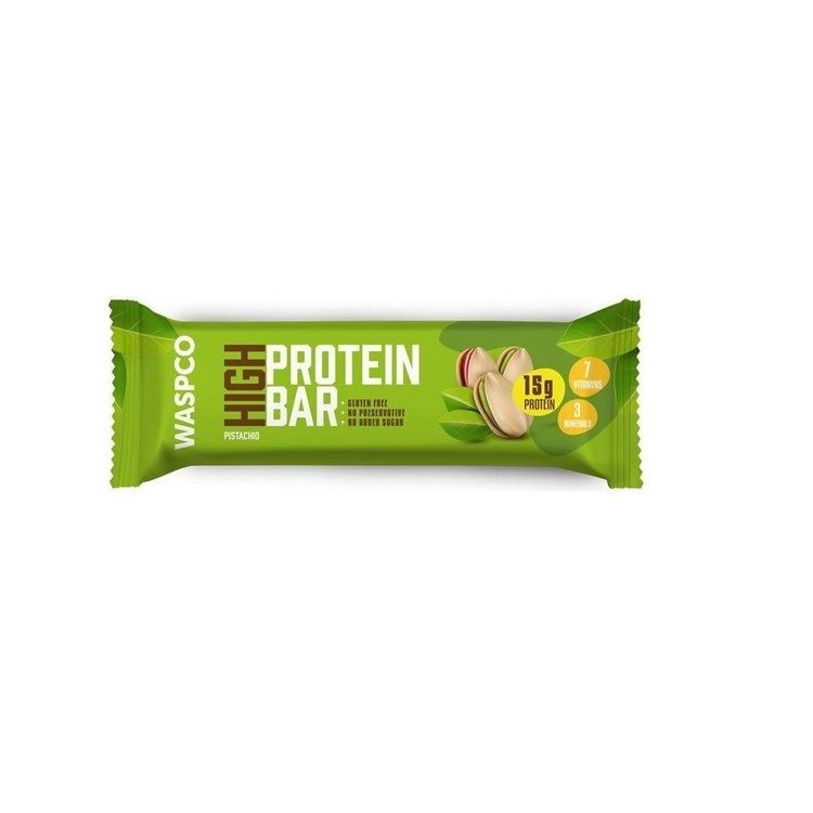 Waspco Antep Fıstıklı Yüksek Protein Bar 50 Gr - Waspco ürünü