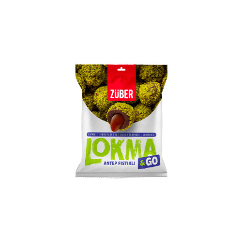 Züber Lokma & Go Antep Fıstığı Kaplı Kakaolu Fındık Topu (32 g)
